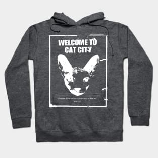 Welcome to Cat City (light on dark) Hoodie